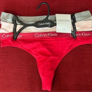 Calvin Klein Thong Underwear 3Pack Radiant NWT!